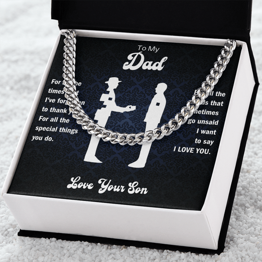 To My Dad – Cuban Link Chain Necklace | Love, Your Son