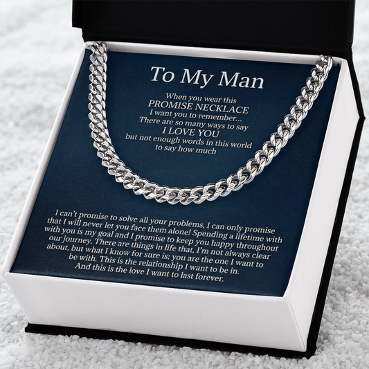 To My Man Promise Necklace Gift For Him