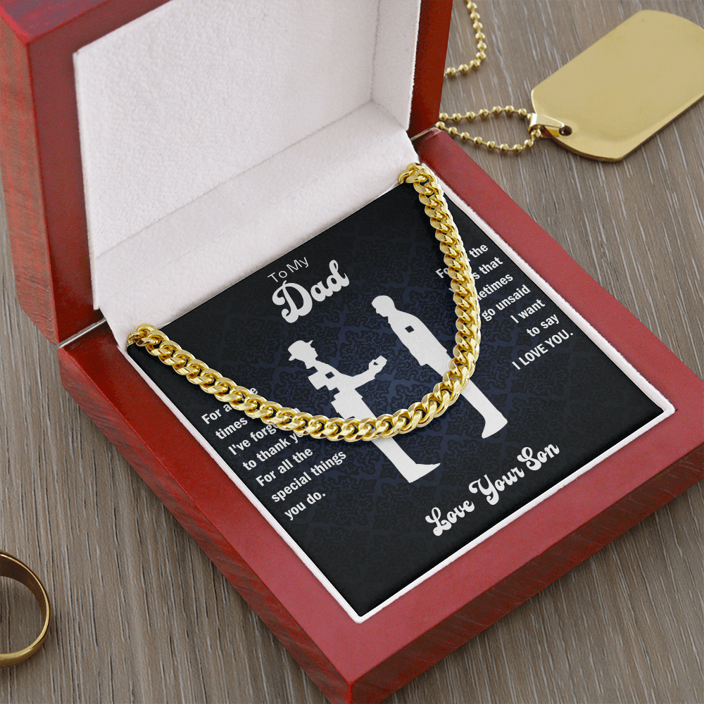 To My Dad – Cuban Link Chain Necklace | Love, Your Son