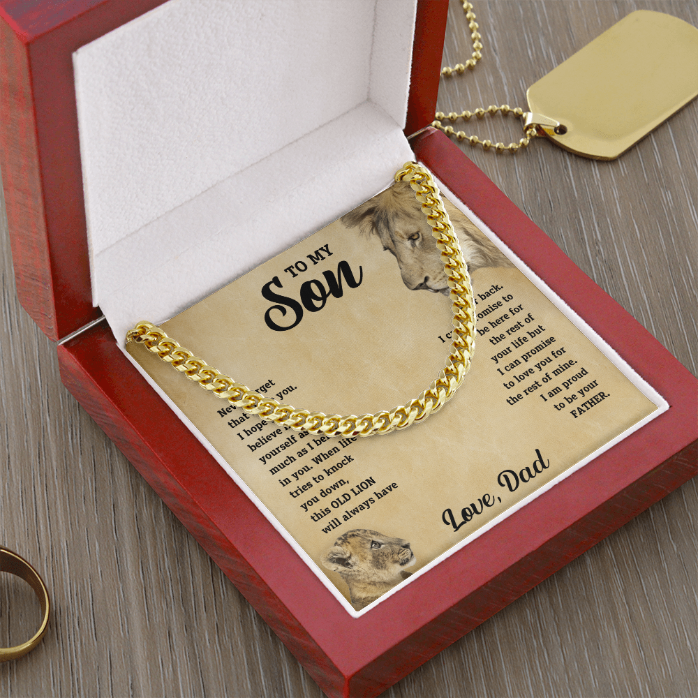 To My Son – Cuban Link Chain Necklace | Love, Dad