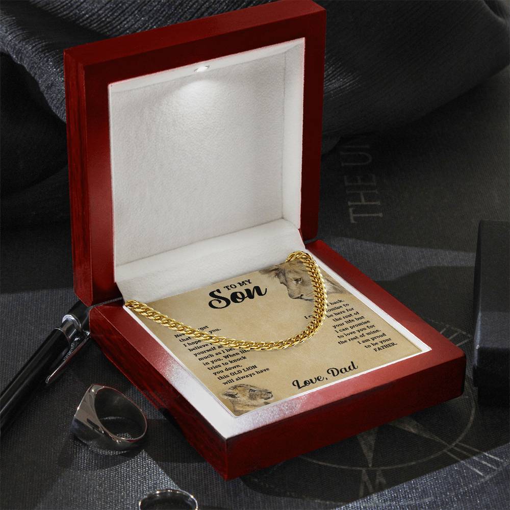 To My Son – Cuban Link Chain Necklace | Love, Dad