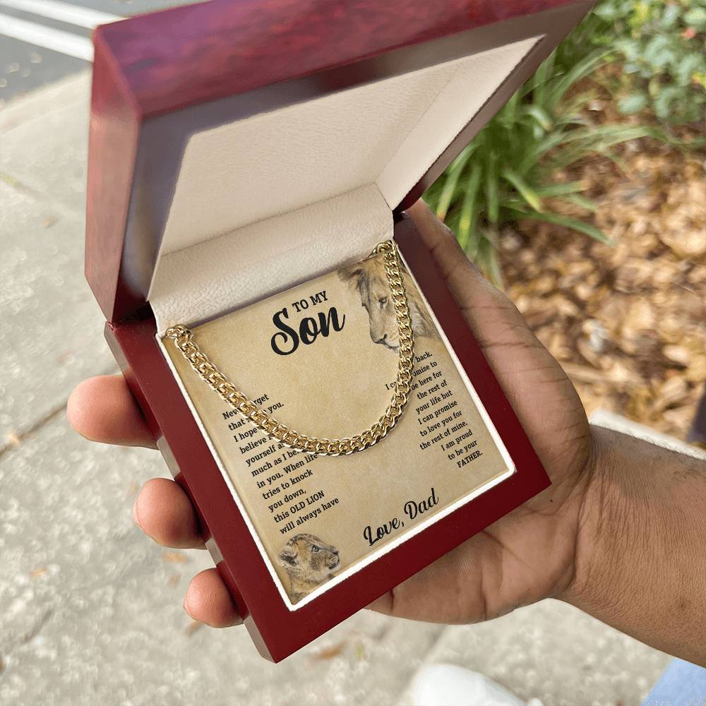 To My Son – Cuban Link Chain Necklace | Love, Dad