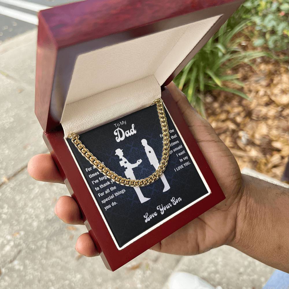 To My Dad – Cuban Link Chain Necklace | Love, Your Son