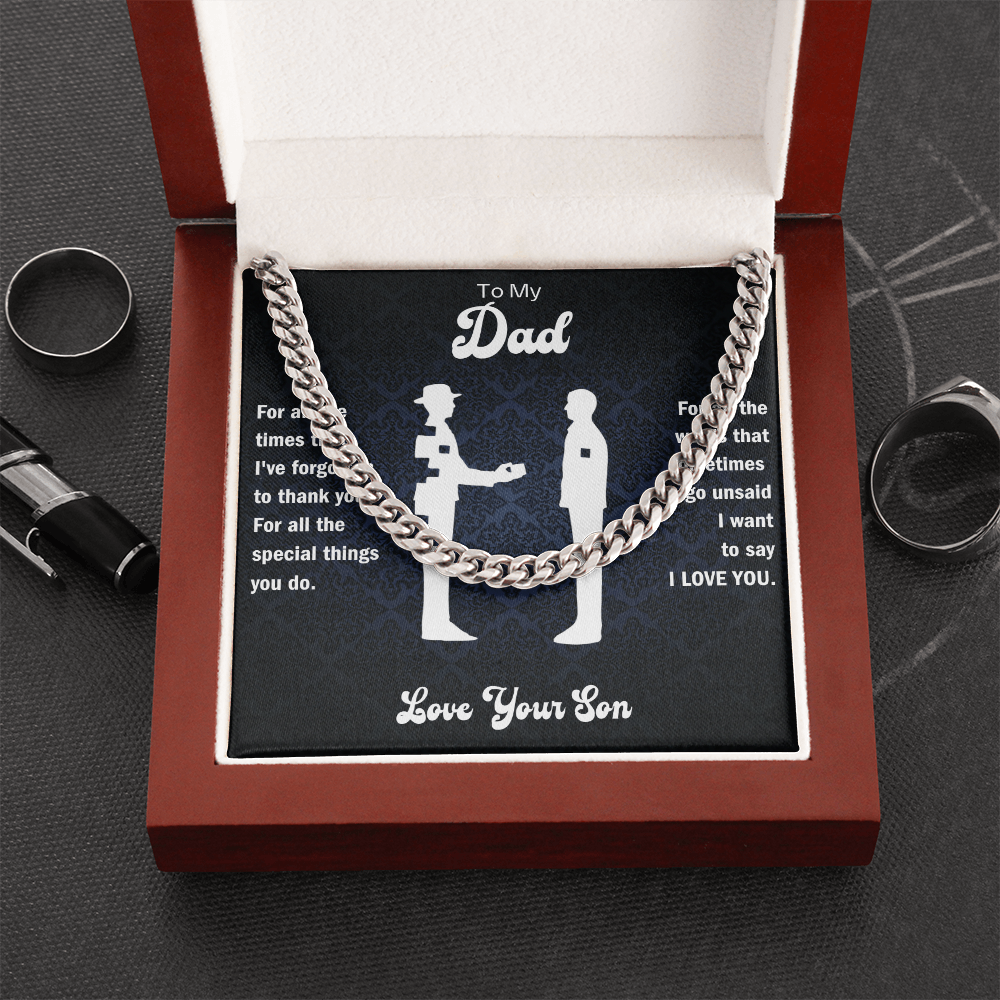 To My Dad – Cuban Link Chain Necklace | Love, Your Son