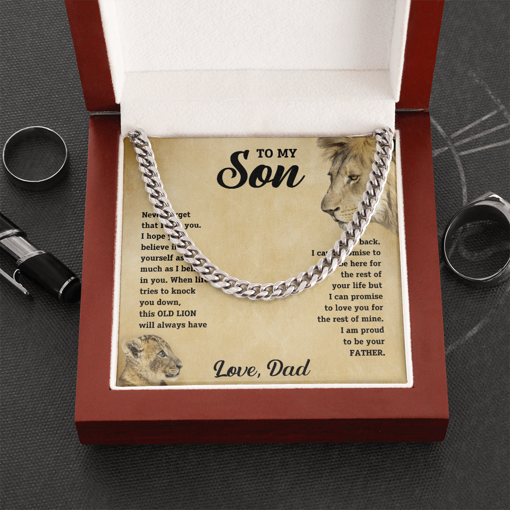 To My Son – Cuban Link Chain Necklace | Love, Dad