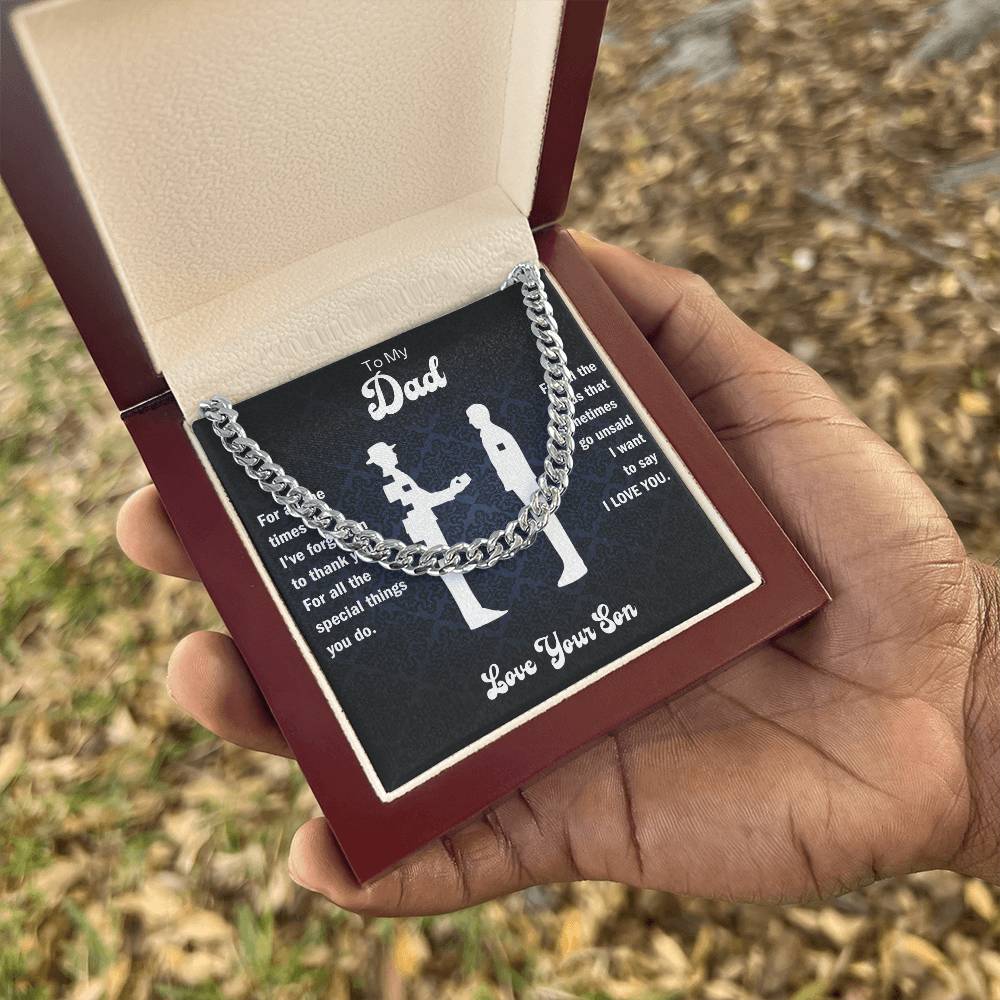 To My Dad – Cuban Link Chain Necklace | Love, Your Son
