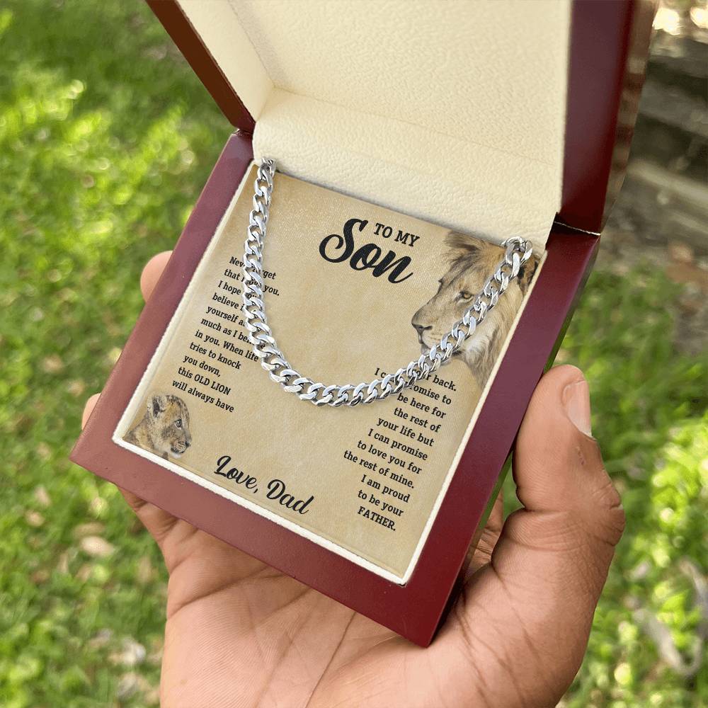 To My Son – Cuban Link Chain Necklace | Love, Dad