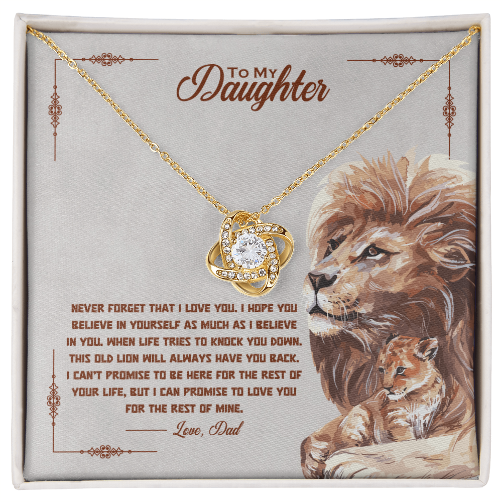 To My Daughter – Love Knot Necklace | Love, Dad (Old Lion)