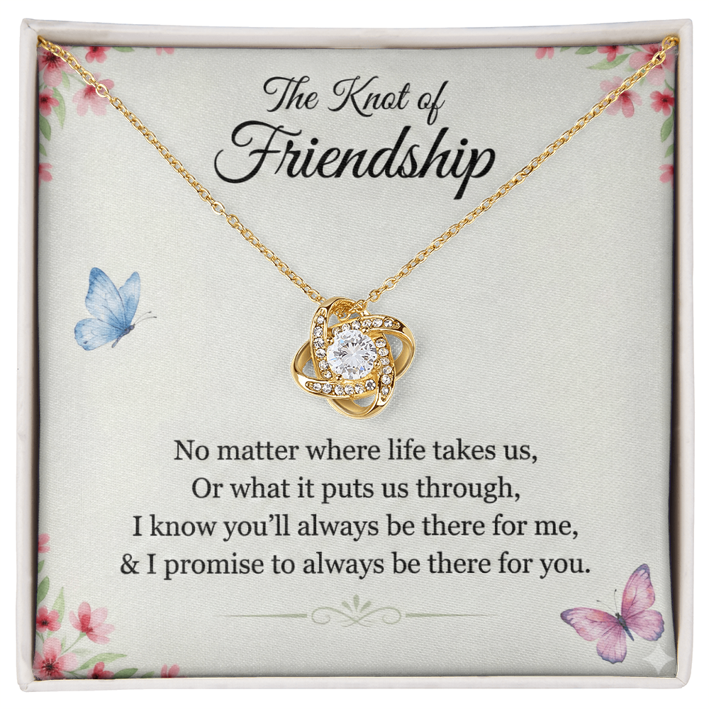 Best Friend Love Knot Necklace — “Always There for You” Gift