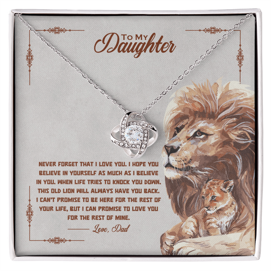 To My Daughter – Love Knot Necklace | Love, Dad (Old Lion)