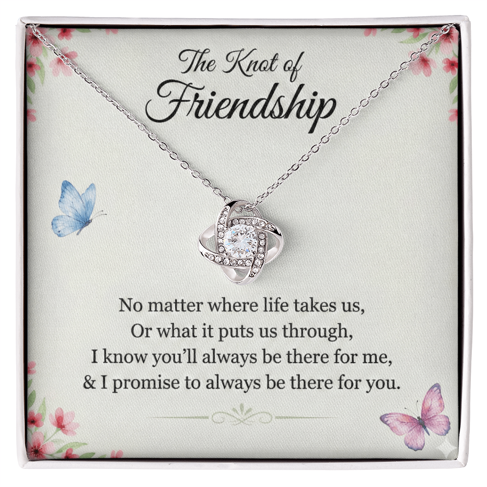 Best Friend Love Knot Necklace — “Always There for You” Gift