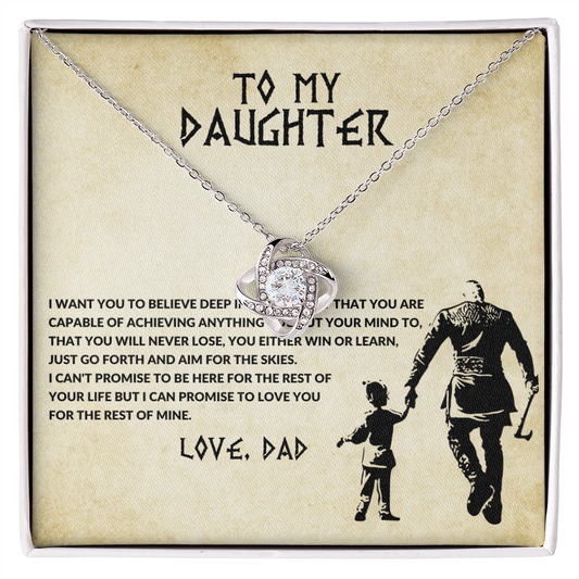 To My Daughter – Love Knot Necklace | Aim for the Skies (Love, Dad)