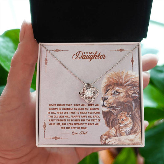 To My Daughter – Love Knot Necklace | Love, Dad (Old Lion)