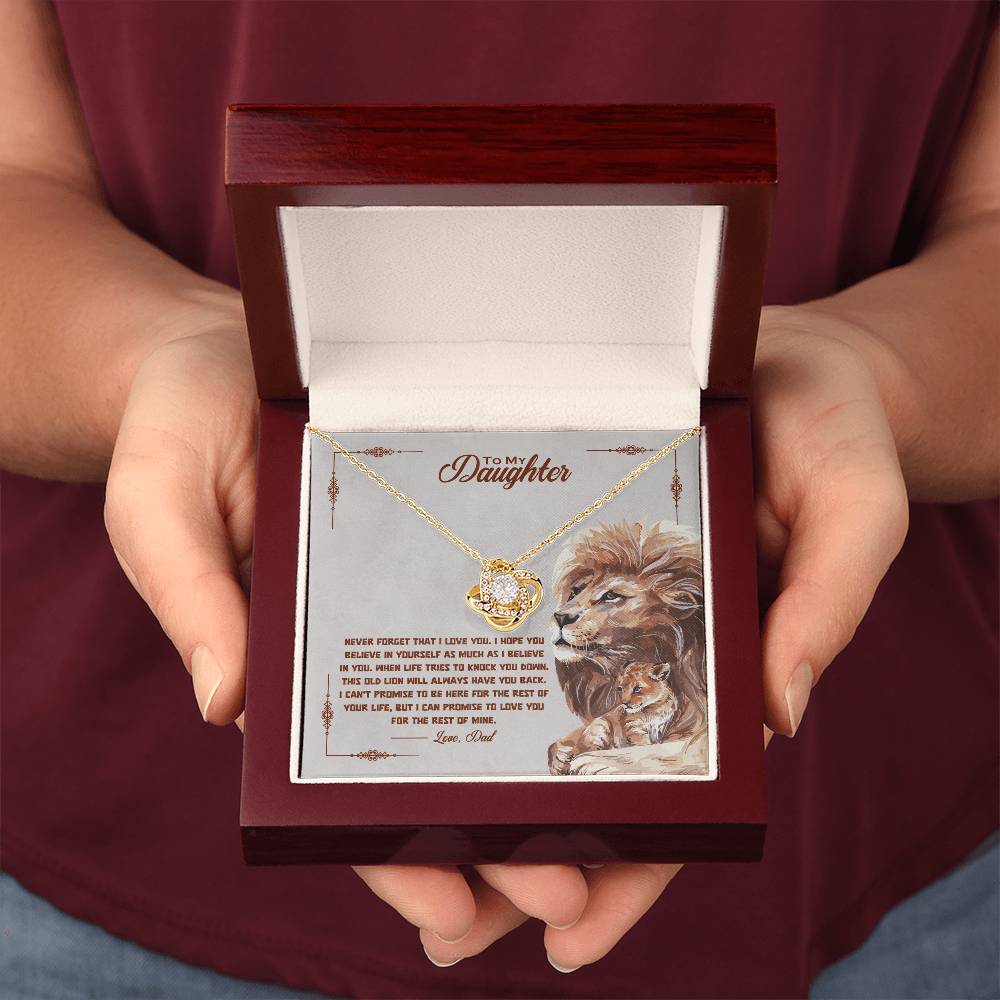 To My Daughter – Love Knot Necklace | Love, Dad (Old Lion)