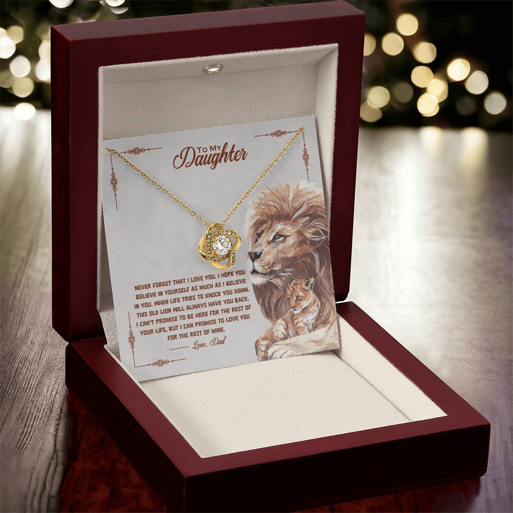 To My Daughter – Love Knot Necklace | Love, Dad (Old Lion)