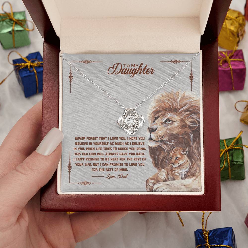 To My Daughter – Love Knot Necklace | Love, Dad (Old Lion)