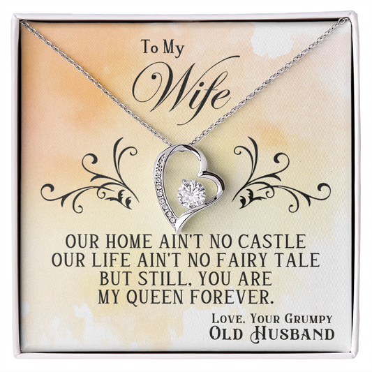 To My Wife – Forever Love Heart Necklace | My Queen Forever