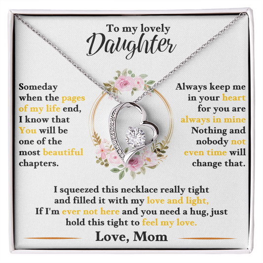 To My Daughter – Forever Love Heart Necklace | Love, Mom