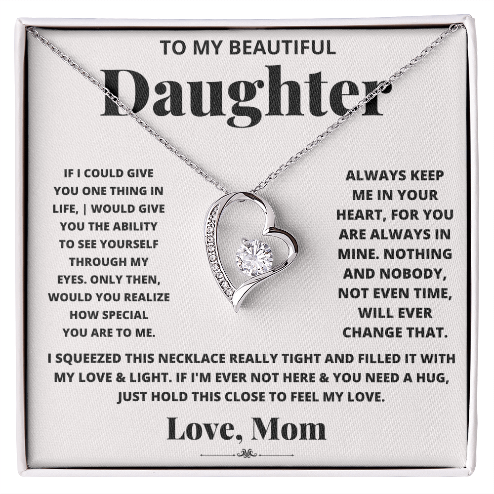 To My Beautiful Daughter – Forever Love Heart Necklace | Love, Mom