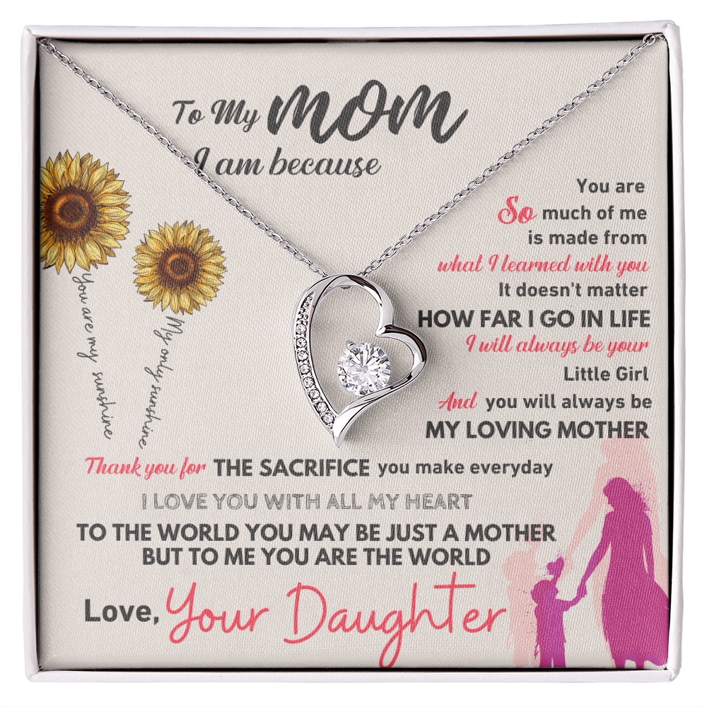 To My Mom – Forever Love Heart Necklace | Love, Your Daughter