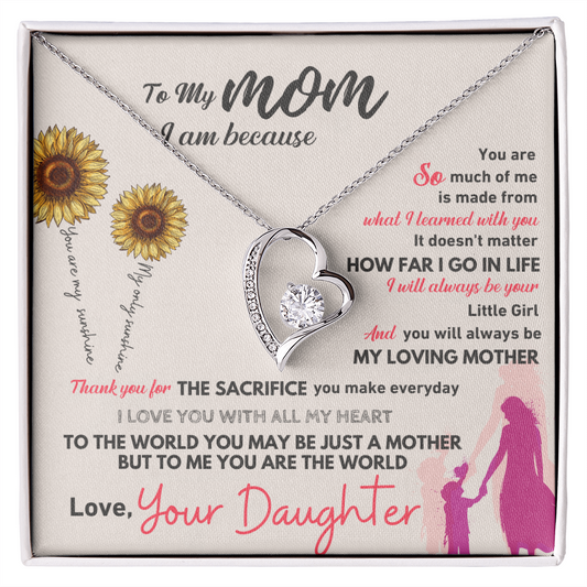 To My Mom – Forever Love Heart Necklace | Love, Your Daughter