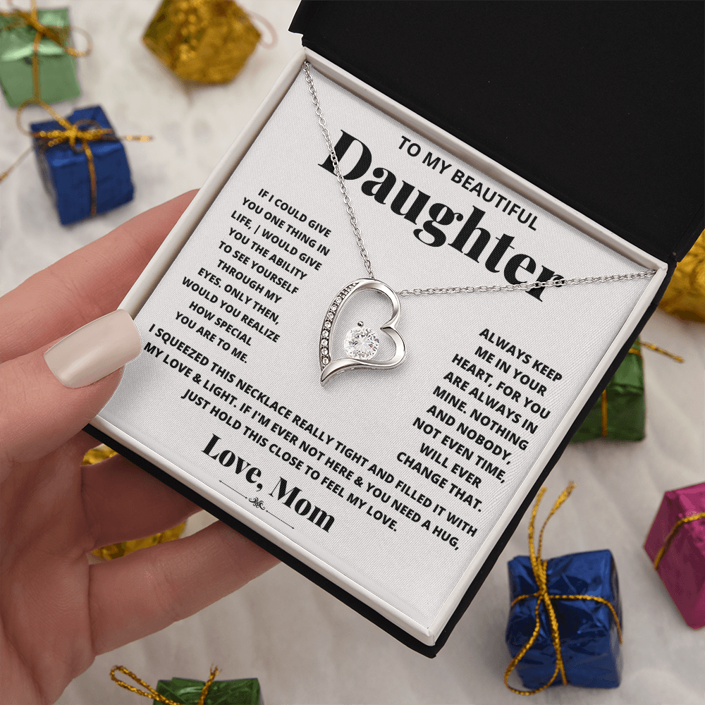To My Beautiful Daughter – Forever Love Heart Necklace | Love, Mom