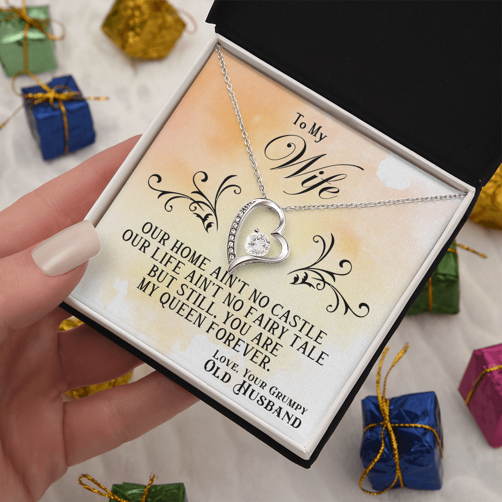 To My Wife – Forever Love Heart Necklace | My Queen Forever