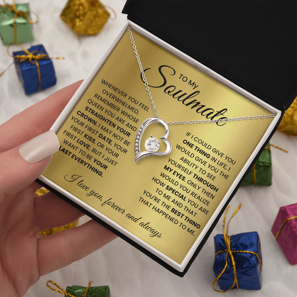 To My Soulmate – Forever Love Heart Necklace | Queen, Forever & Always