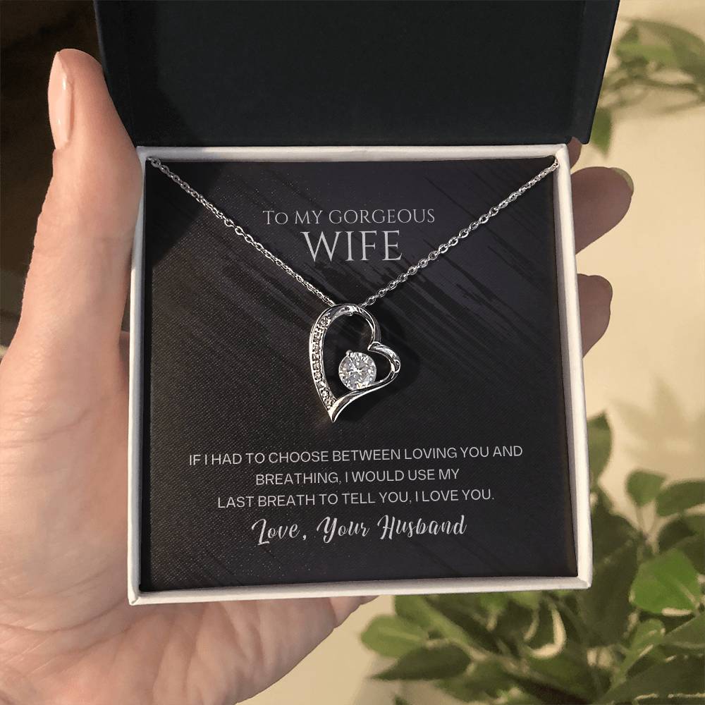 Gorgeous Wife Valentines Gift Forever Love Heart Necklace