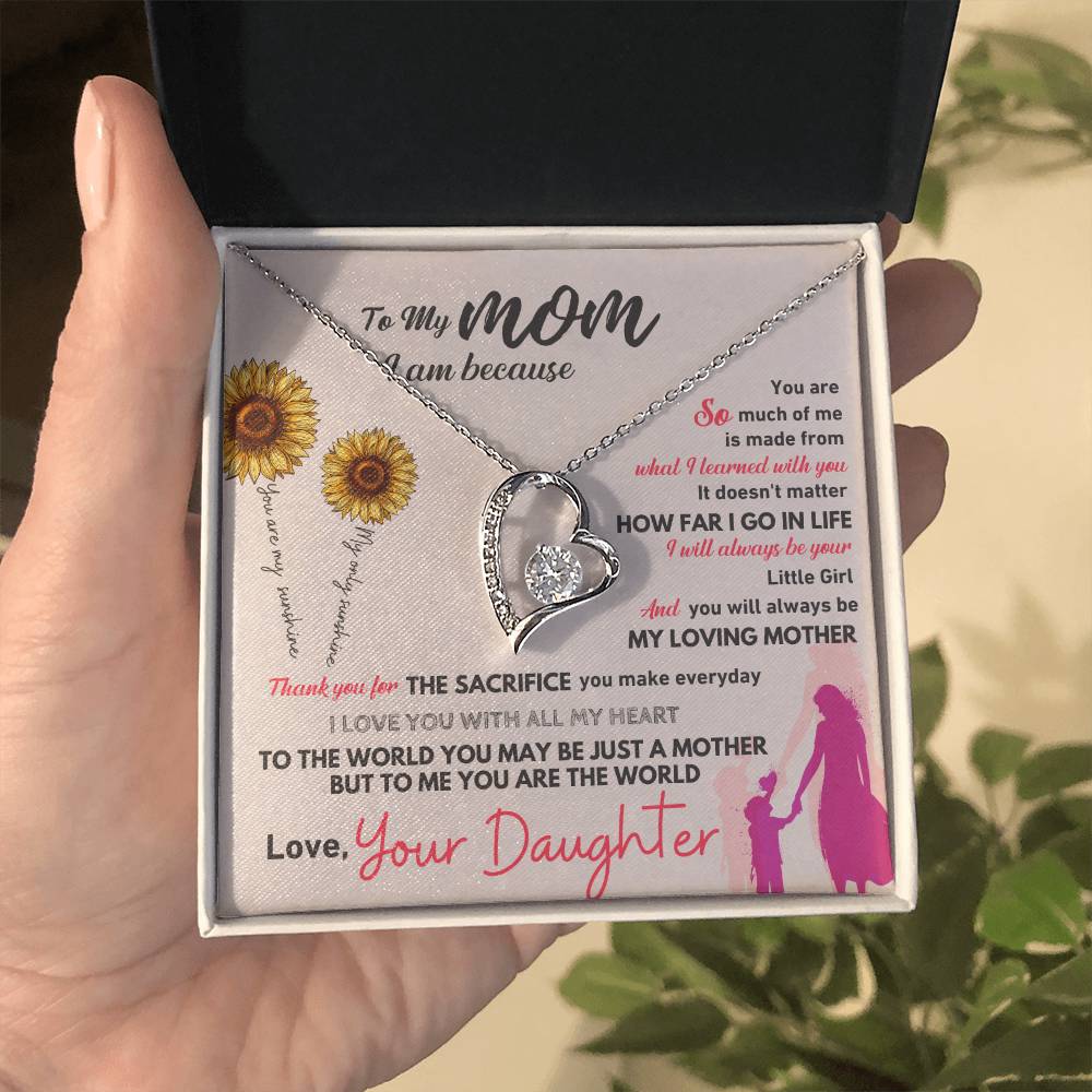 To My Mom – Forever Love Heart Necklace | Love, Your Daughter