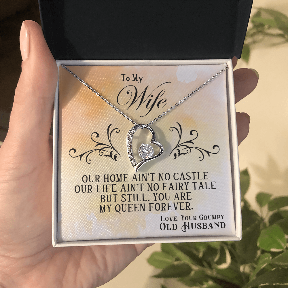 To My Wife – Forever Love Heart Necklace | My Queen Forever