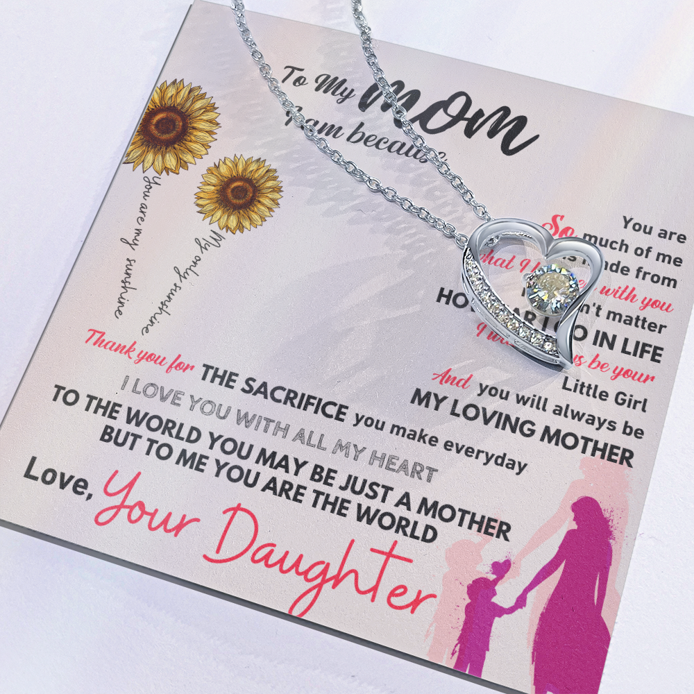 To My Mom – Forever Love Heart Necklace | Love, Your Daughter