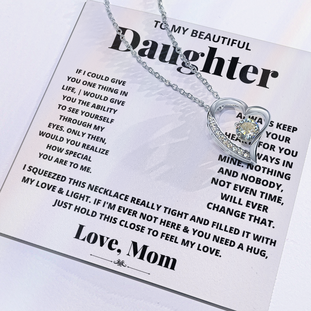 To My Beautiful Daughter – Forever Love Heart Necklace | Love, Mom