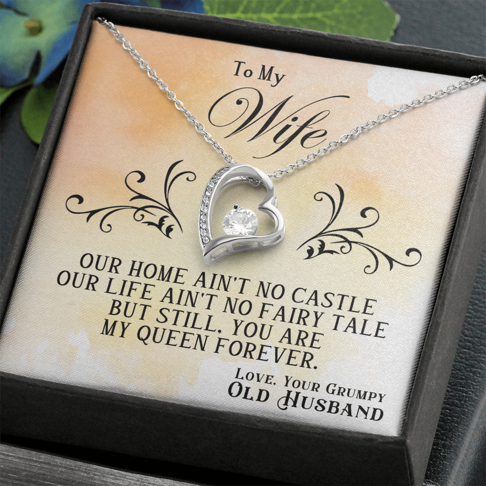 To My Wife – Forever Love Heart Necklace | My Queen Forever