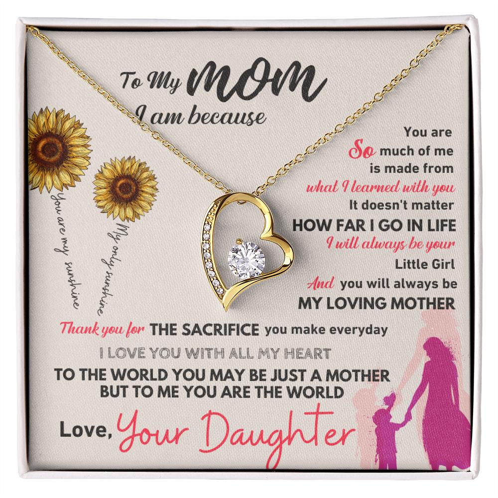 To My Mom – Forever Love Heart Necklace | Love, Your Daughter
