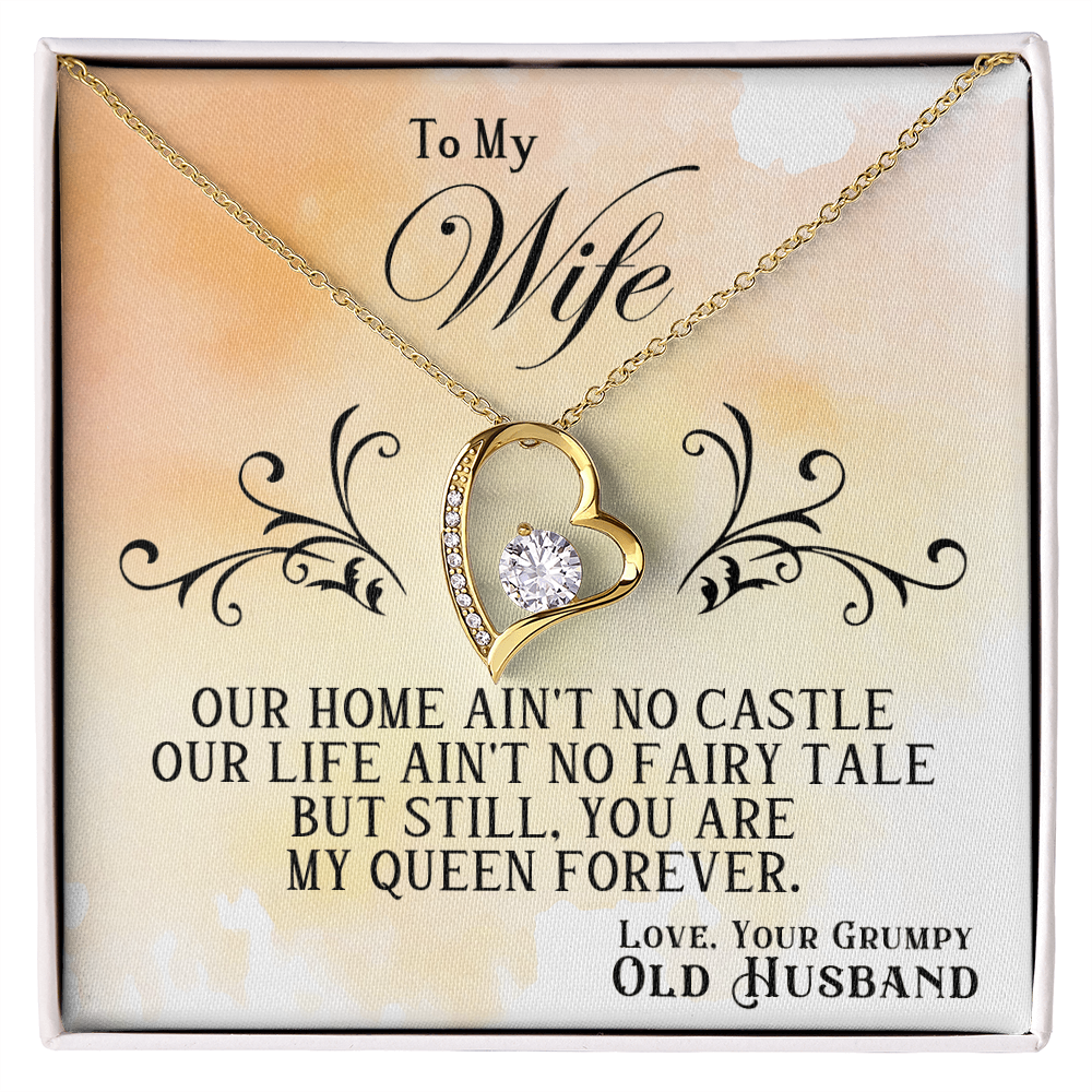 To My Wife – Forever Love Heart Necklace | My Queen Forever