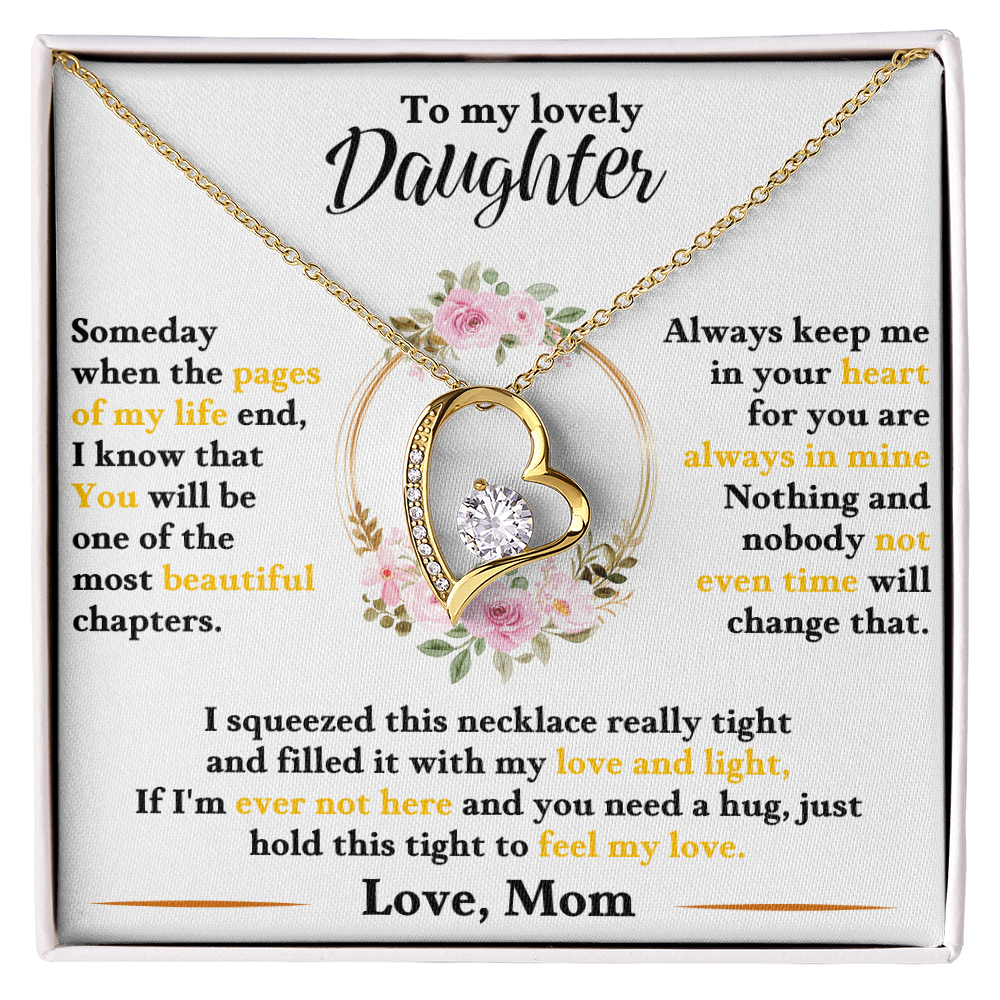 To My Daughter – Forever Love Heart Necklace | Love, Mom