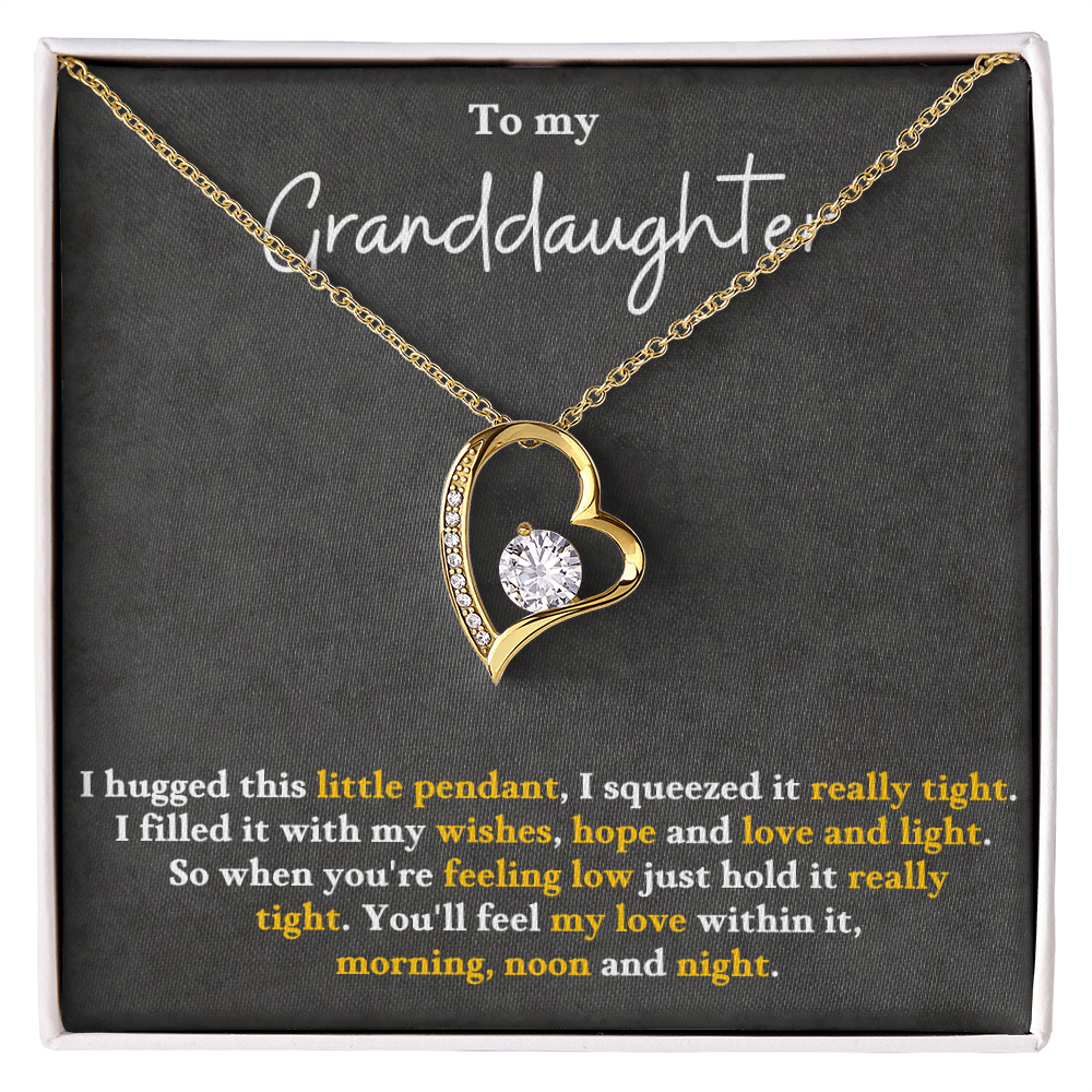 To My Granddaughter – Forever Love Heart Necklace | Love & Wishes
