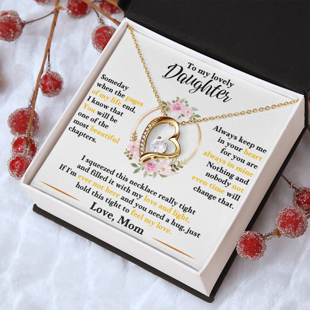 To My Daughter – Forever Love Heart Necklace | Love, Mom
