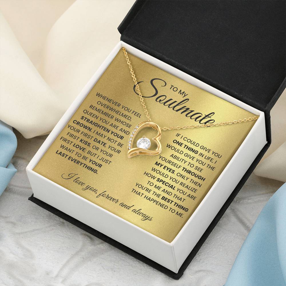 Wife Valentines Heart Necklace Forever Love Gift Box