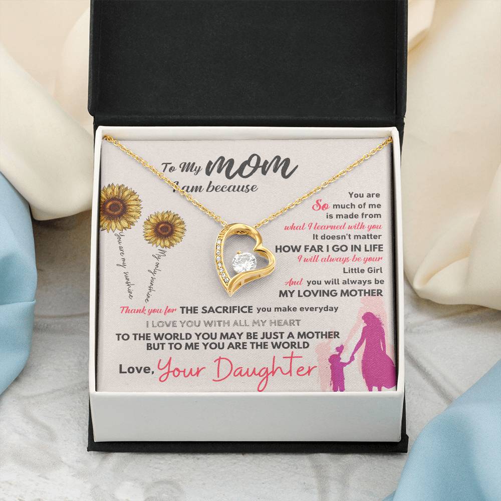 To My Mom – Forever Love Heart Necklace | Love, Your Daughter