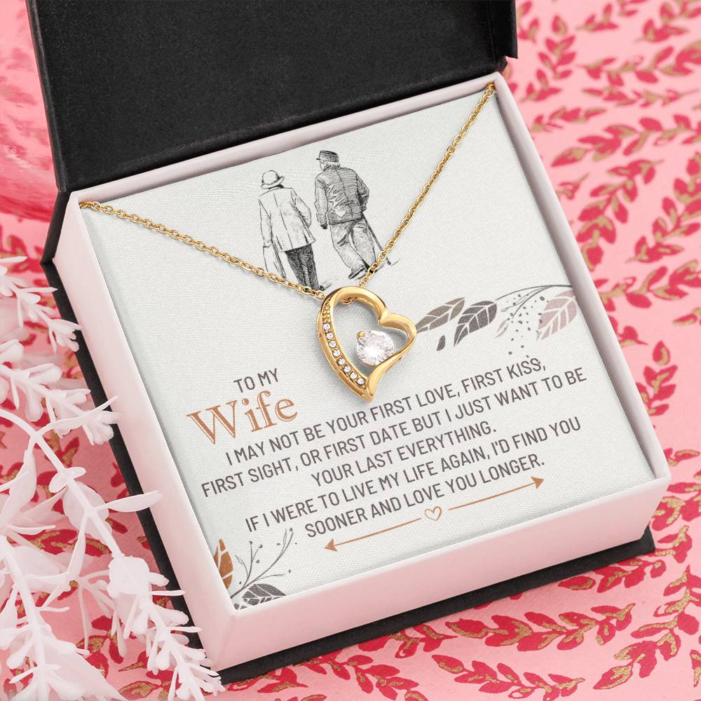 Wife Valentines Gift Forever Love Heart Necklace Husband