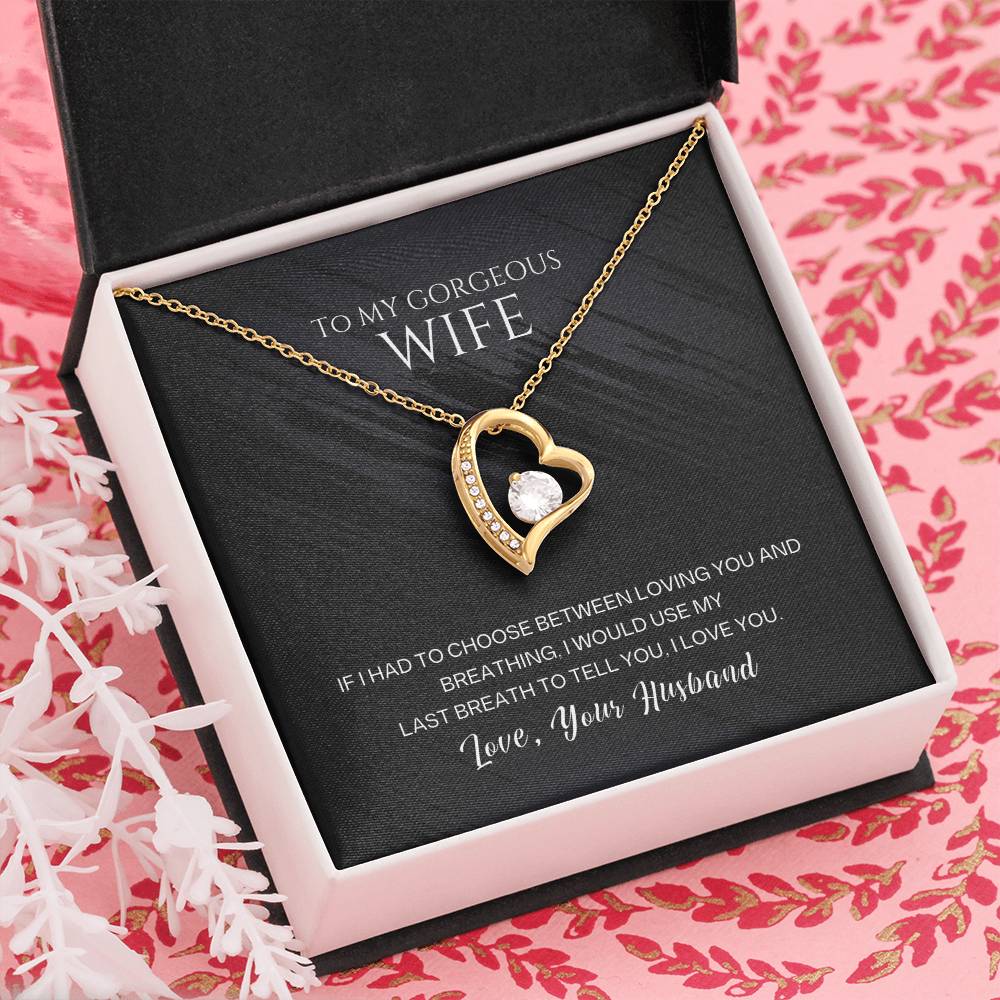 Gorgeous Wife Valentines Gift Forever Love Heart Necklace
