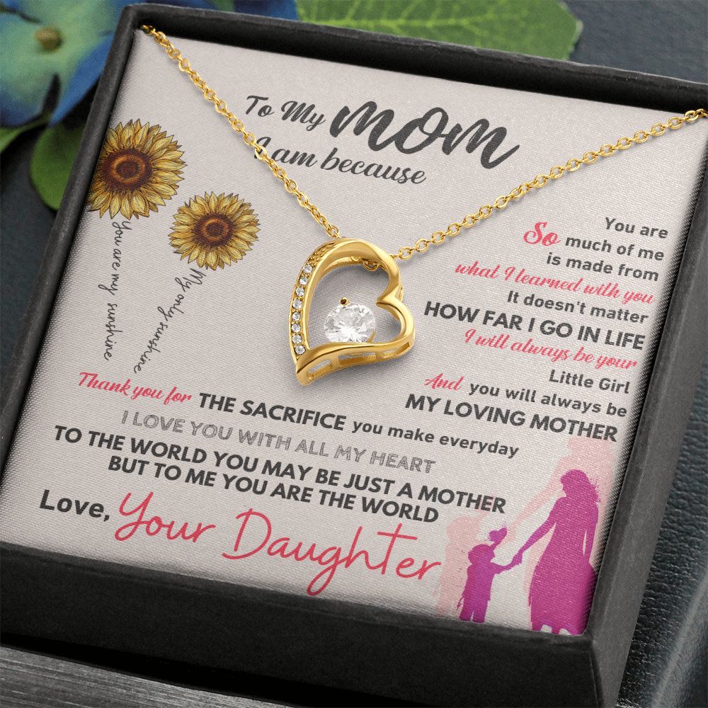 To My Mom – Forever Love Heart Necklace | Love, Your Daughter
