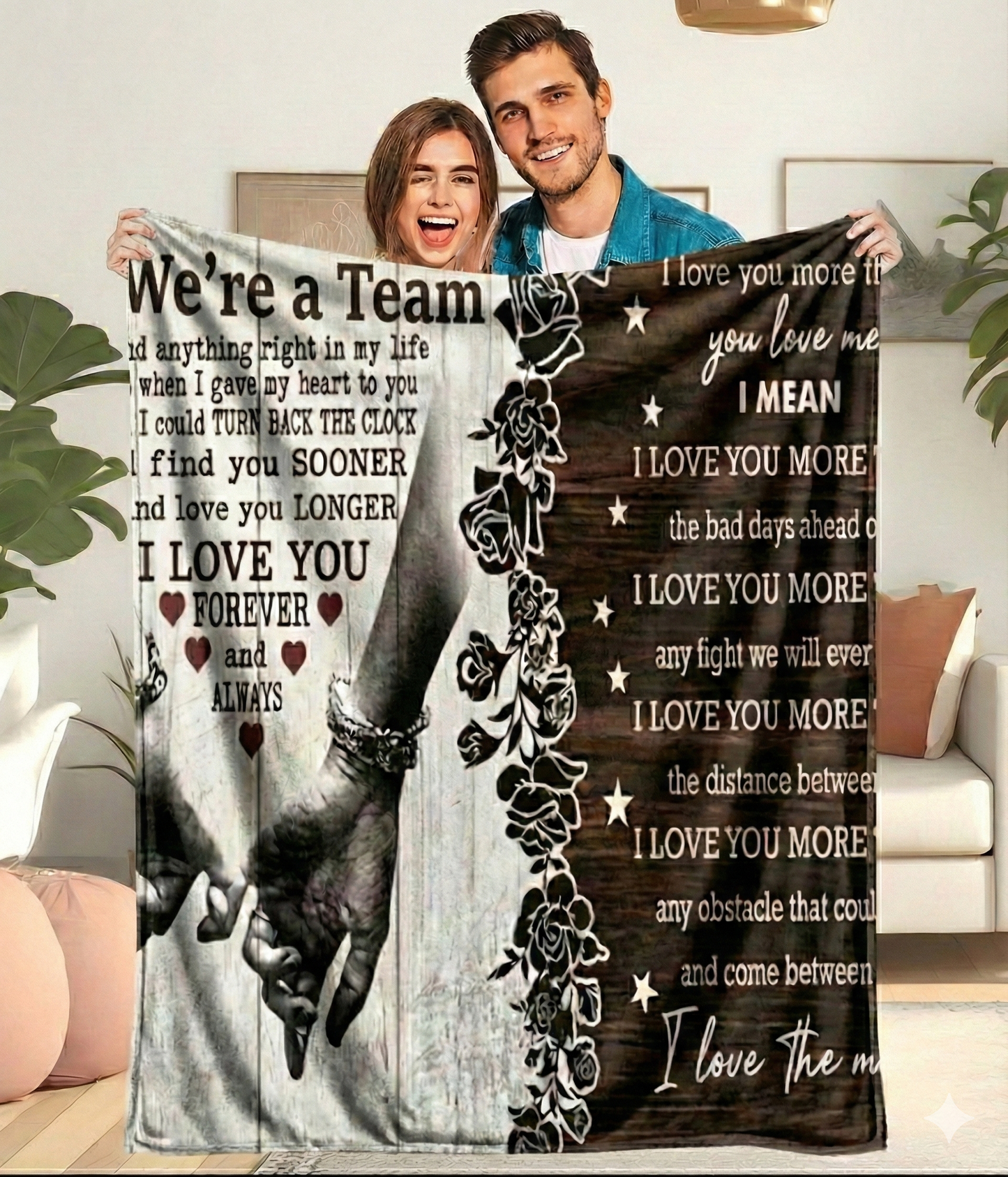 Valentine’s Day Blanket – Romantic Couple Gift